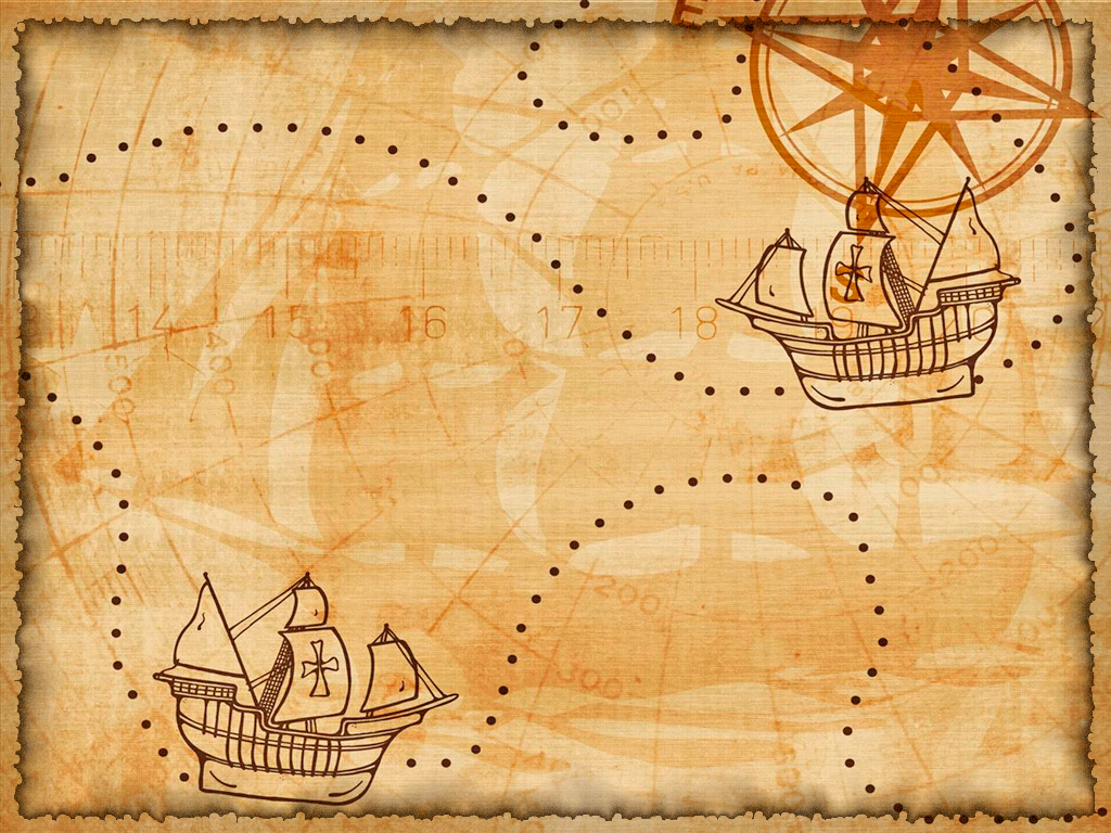 Карта пиратов, фон, корабль